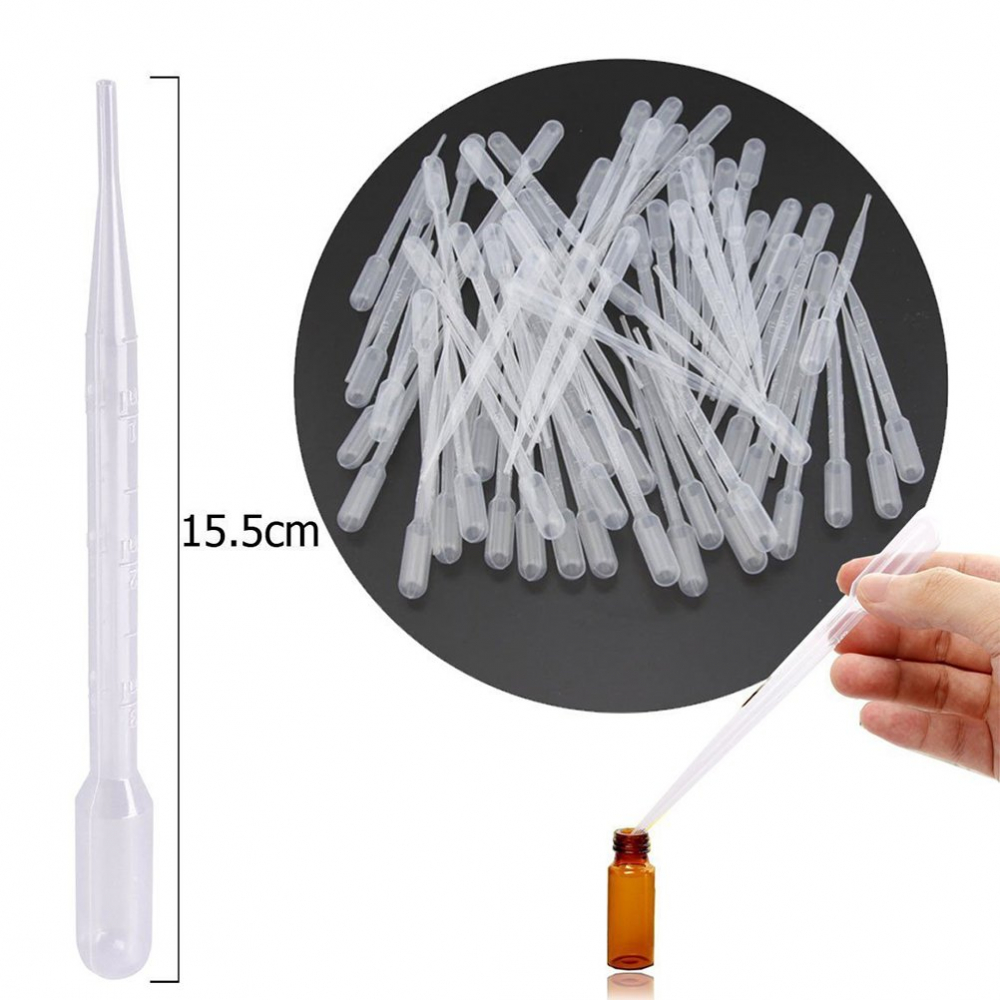 Set 100 pipete, transparente, capacitate 3ml, lungime 155mm [6]