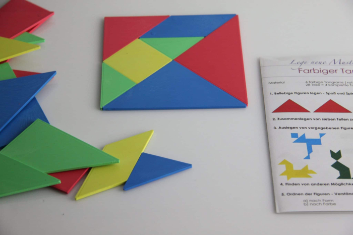 Set Tangram 4 culori, 28 piese [10]
