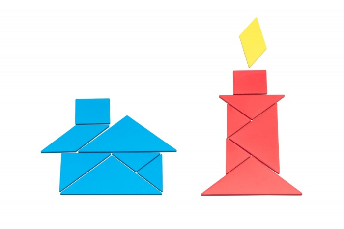 Set Tangram 4 culori, 28 piese [4]