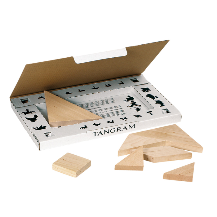 Tangram din lemn, 7 piese natur [1]