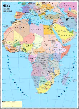 Harti geografice - Africa. Harta politica