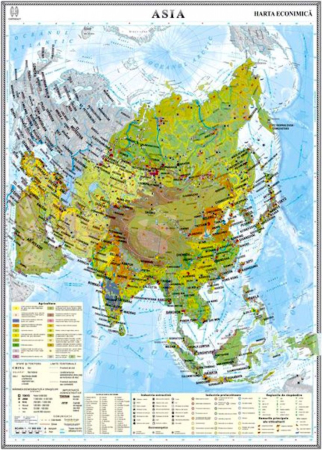 Harti geografice - Asia. Harta economica