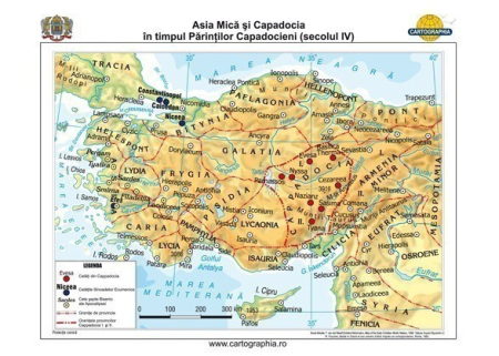 Harti tematice - Asia Mica si Capadocia in timpul Parintilor Capadocieni (secolul IV)