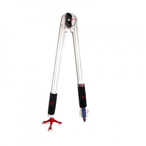 Instrumente de geometrie - Compas, PVC/Metal, 50 cm, Alb/Negru