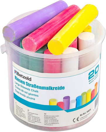 Jucarii indemanare - Creta colorata desen asfalt 20 buc/galetusa