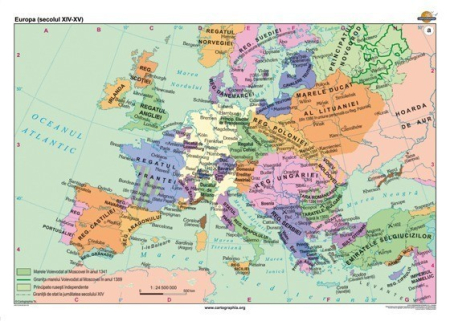 Harti istorice - Europa (secolul XIV–XV)