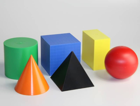 Modele corpuri geometrice - Set 6 Forme geometrice colorate