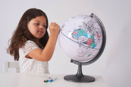 Set Glob cu harta in contur, cu 6 markere lavabile [1]