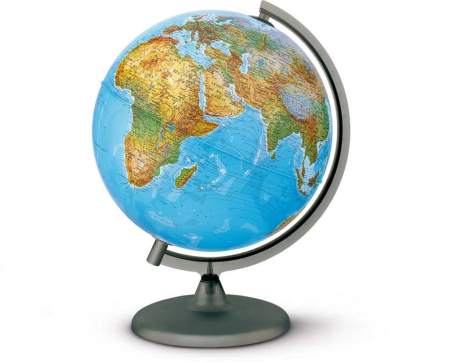 Geografie | Istorie - Glob geografic pamantesc iluminat, 30 cm
