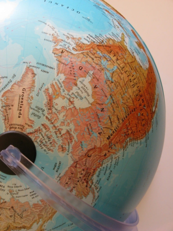 Glob geografic pamantesc iluminat, 30 cm [7]