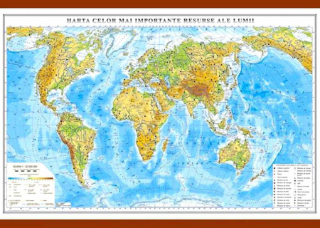 Harti geografice - Harta celor mai importante resurse ale lumii