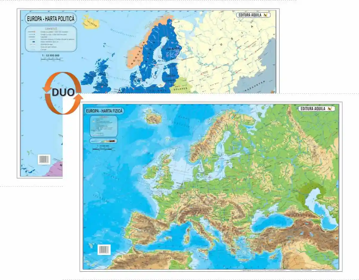 Harti geografice - Harta Europa Format 120 x 160 cm
