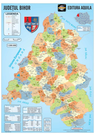 Harti geografice - Harta judetului Bihor