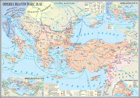Harti istorice - Imperiul Bizantin sec.IX-XI