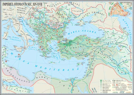 Harti istorice - Imperiul Otoman in secolele XIV-XVII