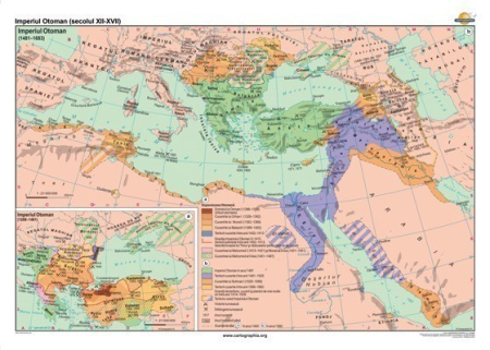 Harti istorice - Imperiul Otoman (secolele XII-XVII)