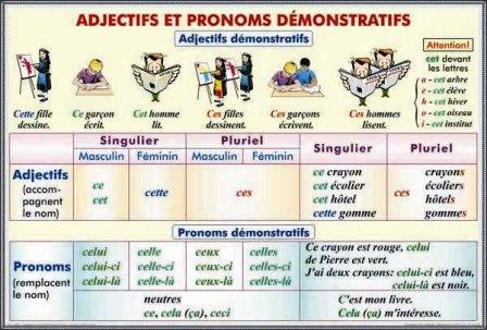 Les articles Formes contractees. Preposition + Article defini /Adjectifs et pronoms demonstratifs [1]