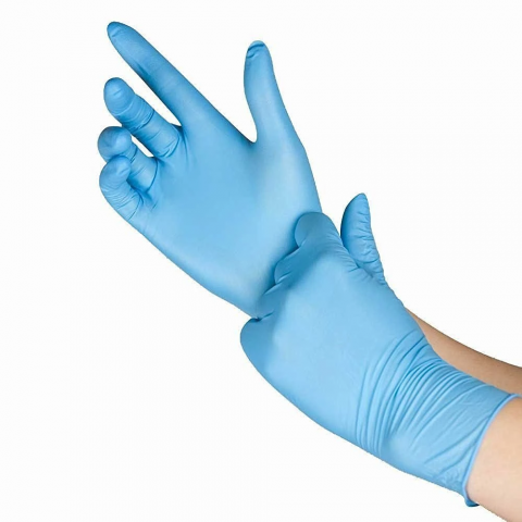 Ustensile laborator chimie - Manusi nitril profesionale, nepudrate de unica folosinta x 100 buc