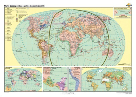 Harti istorice - Marile descoperiri geografice (sec XV-XVII)