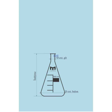 Pahar Erlenmeyer Gradat cu Gura Ingusta [1]