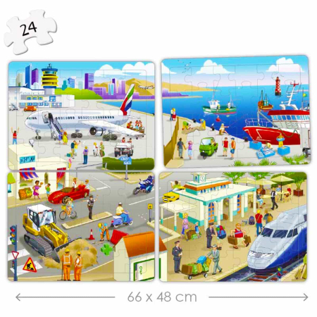 Puzzle 4 in 1 - Orasul meu [1]