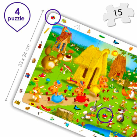 Logica - Puzzle 4 in 1 - Povesti Clasice