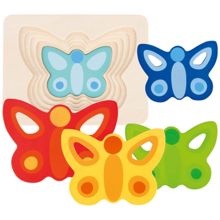 Jocuri instructiv educative - Puzzle stratificat Fluturasii