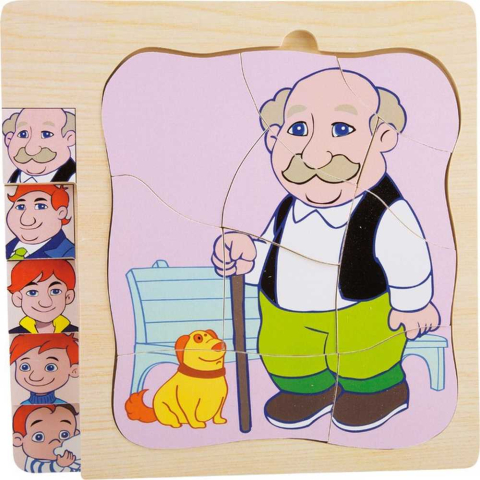 Jucarii indemanare - Puzzle straturi Bebe-Bunic