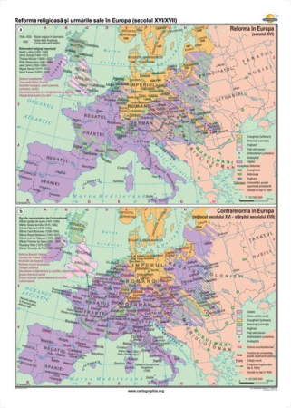 Harti istorice - Reforma religioasa si urmarile sale in Europa (secolul XVI-XVII)