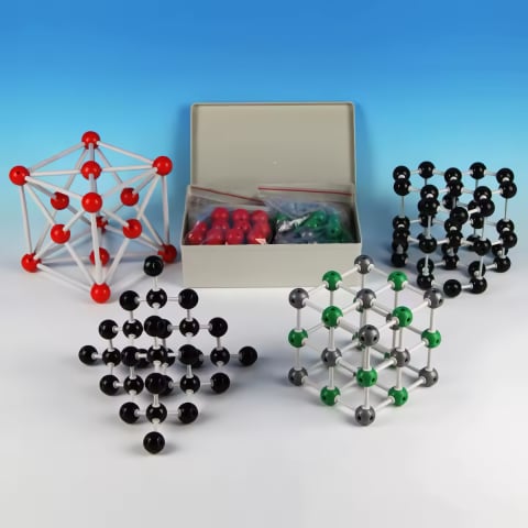 Chimie - Retele cristaline 3 in 1 – grafit – clorura de sodiu – diamant