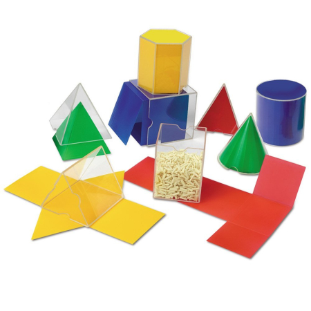 Modele corpuri geometrice - Forme geometrice pliante - 16 piese