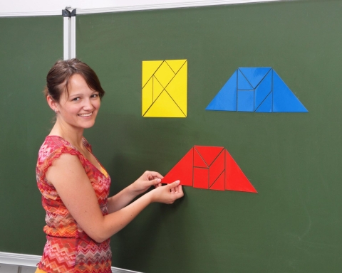 Set Tangram 4 culori, 28 piese MAGNETICE [4]
