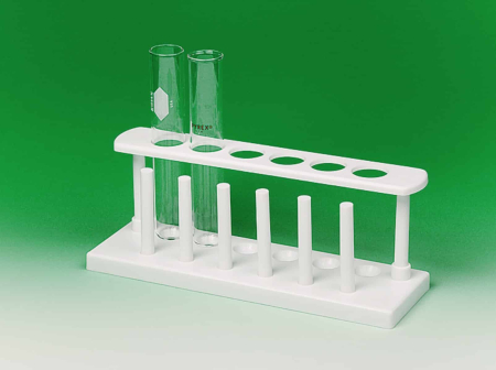 Ustensile laborator chimie - Stativ de plastic pentru 6 eprubete
