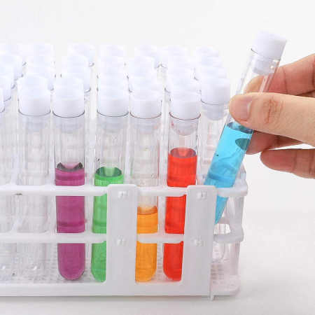 Ustensile laborator chimie - Suport pentru eprubete, realizat din polipropilena
