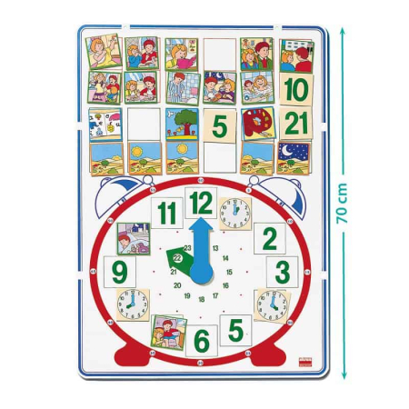 Clasele primare - Timpul pe tabla magnetica