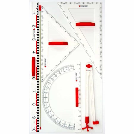 Instrumente pentru tabla - Trusa de instrumente geometrice pentru tabla