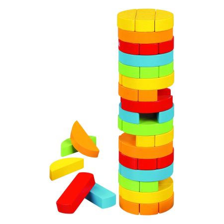 Jucarii indemanare - Turnul instabil, Jenga Rotund
