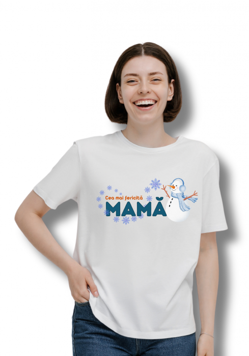 Tricou Crăciun ,,Cea mai fericită mamă” [1]