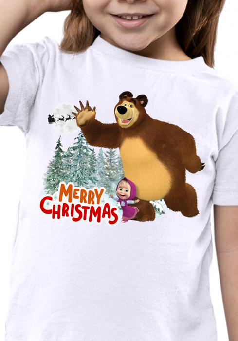 Tricou Crăciun Masha și Ursul [2]