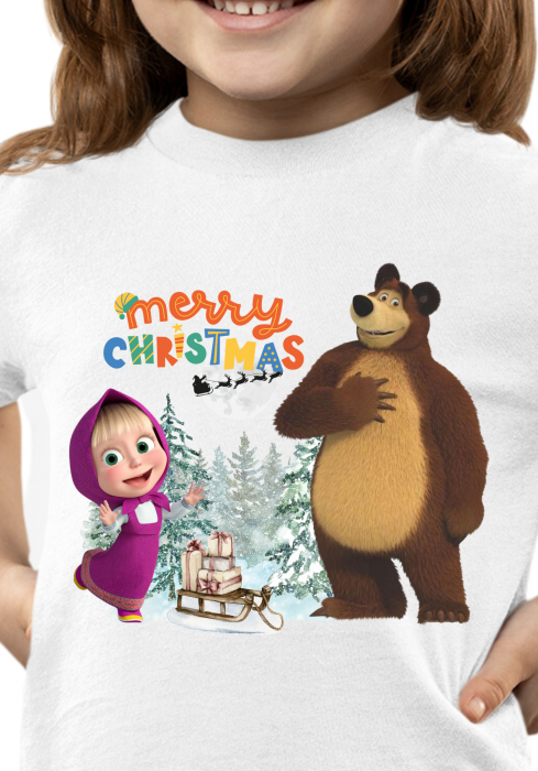 Tricou Crăciun Masha și Ursul [2]