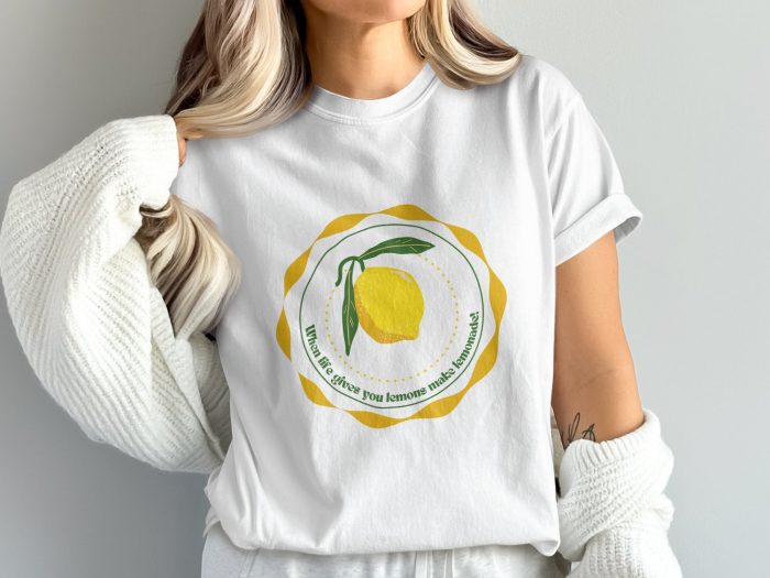 Tricou  Retro Lemon Motivation Quote [1]