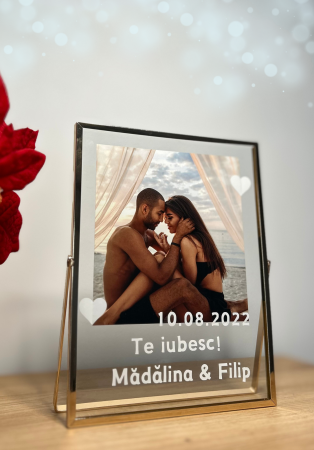 Cuplu - Ramă fotografică cu text și poză
