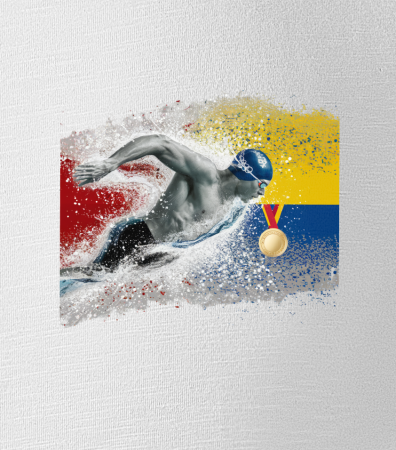 Tricou bumbac organic David Popovici - Campion Olimpic 2024 [2]