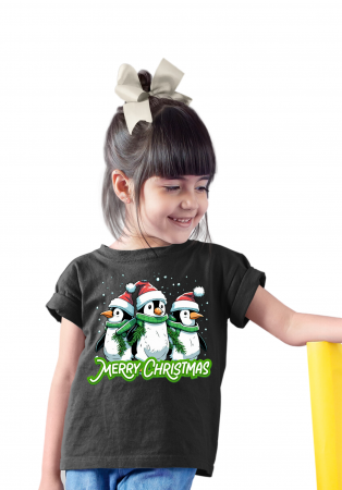 Copii - Tricou Crăciun ,,Pinguini”