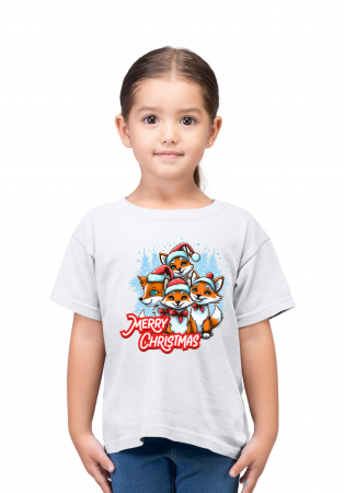 Copii - Tricou Crăciun ,,Vulpițe”