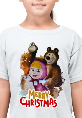 Tricou Crăciun Masha și Ursul [1]