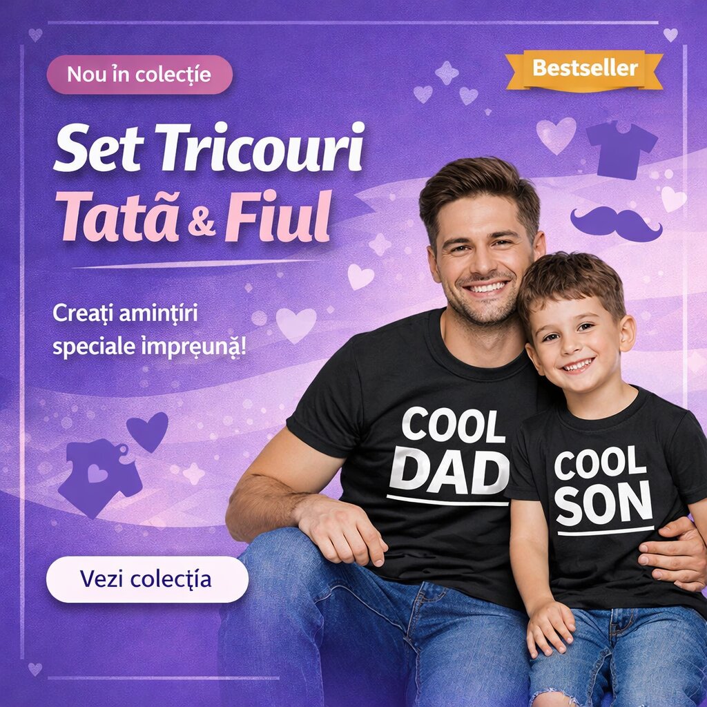 TRICOURI PERSONALIZATE TATA & COPII