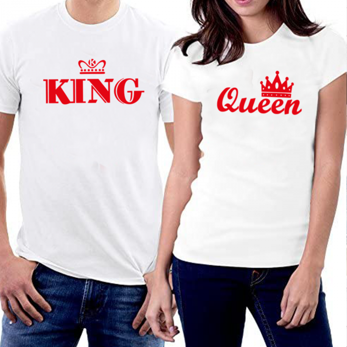 Tricouri personalizate pentru cupluri - King & Queen [3]