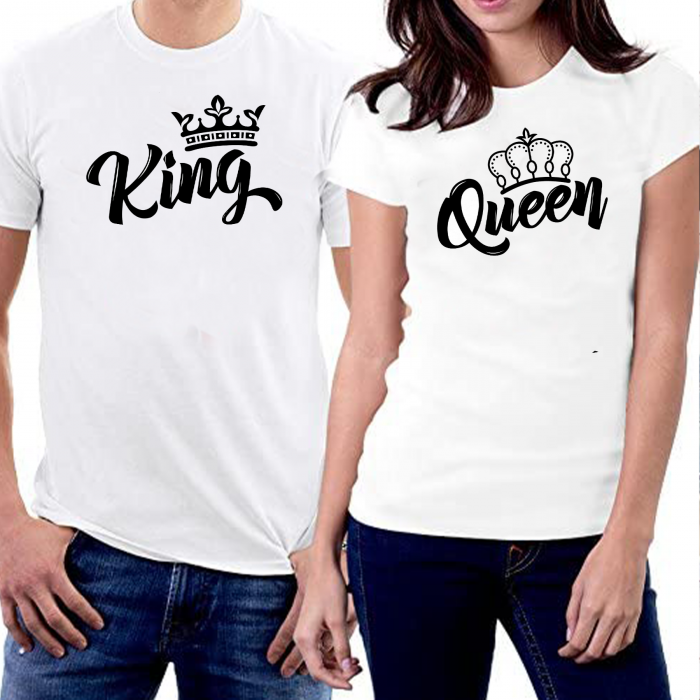 Tricouri personalizate pentru cupluri - King & Queen [2]