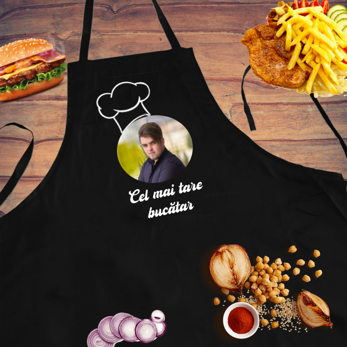 Sort bucatar personalizat - Poza + Text [2]